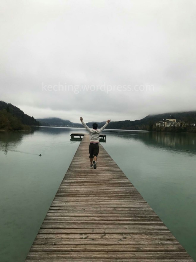 lake fuschl wooden pier