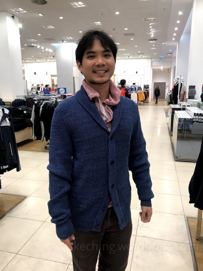 mens shawl neck cardigan