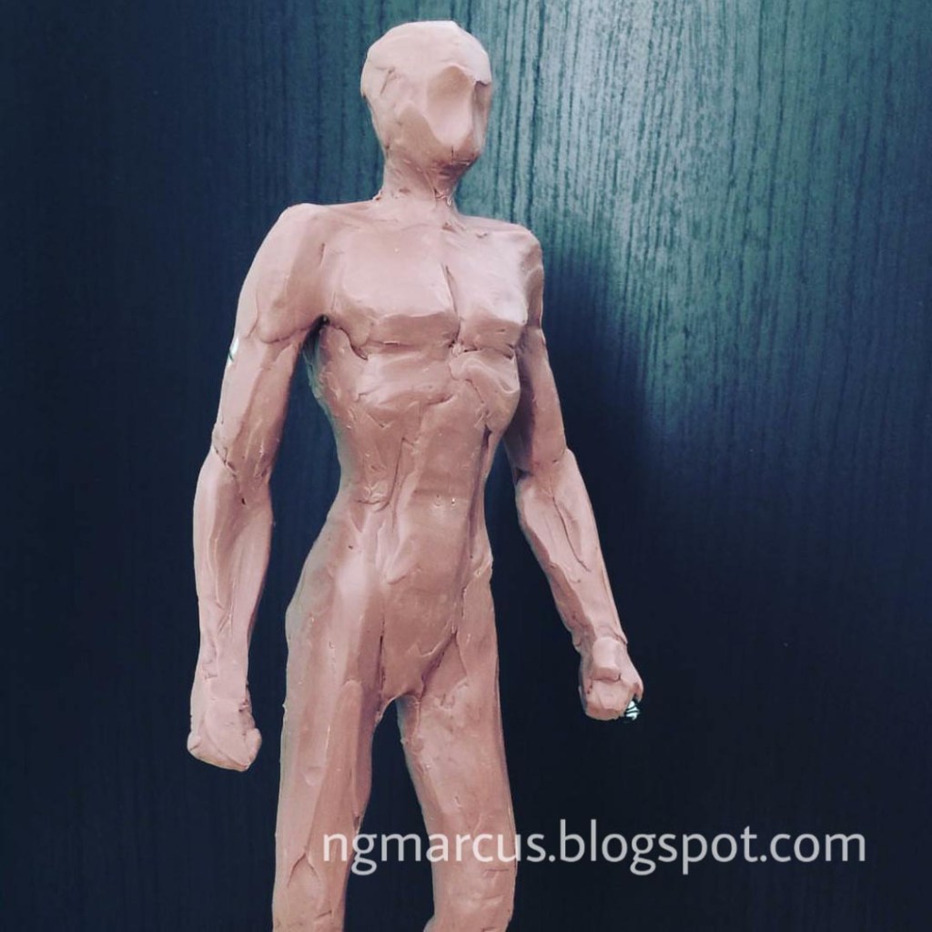 clay sculpting human body