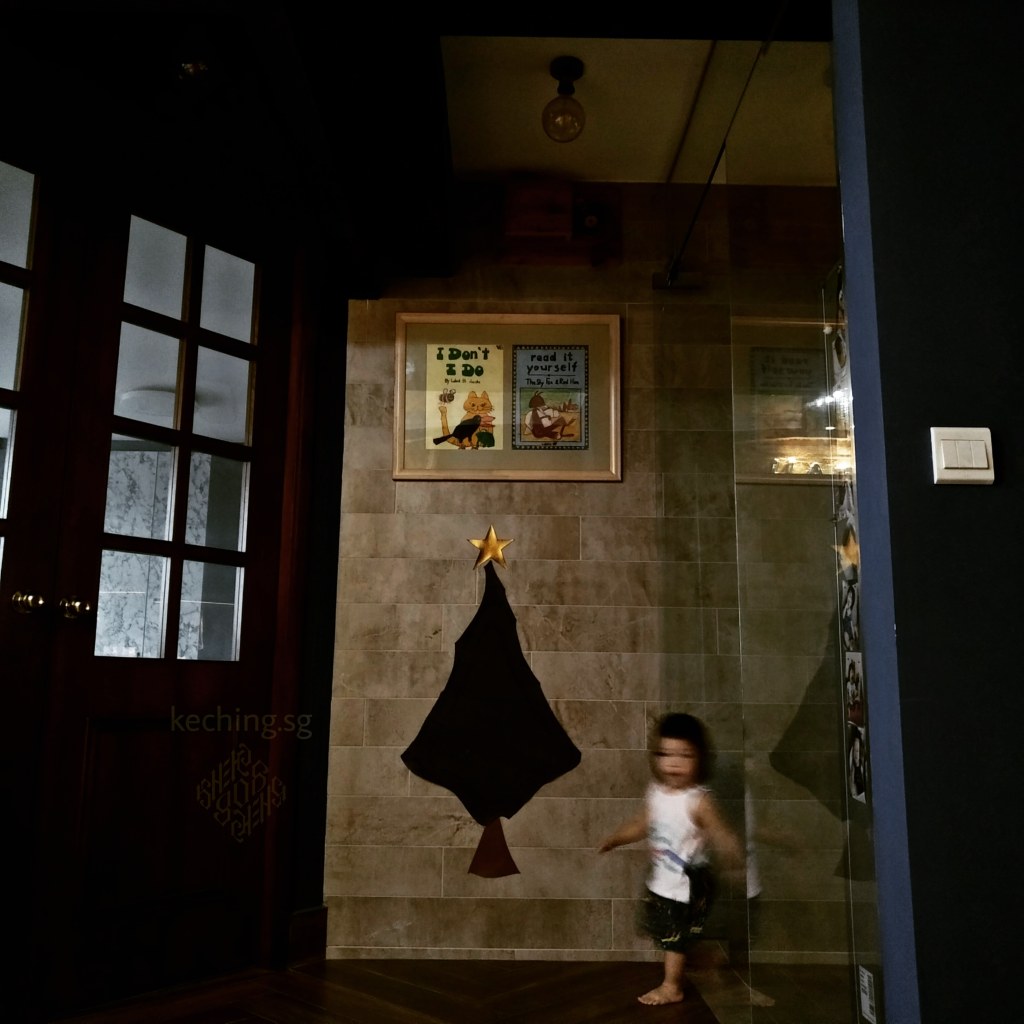 christmas tree on wall