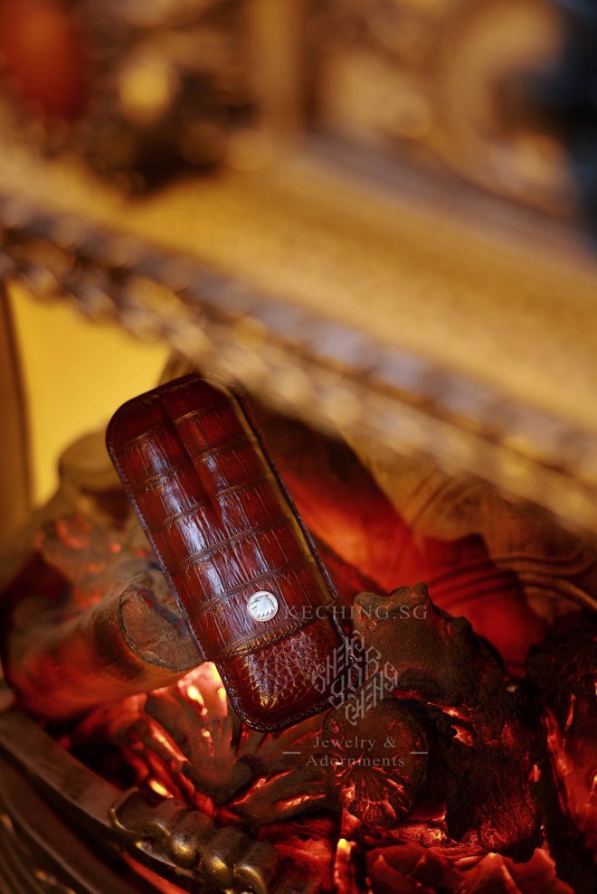 genuine crocodile cigar case